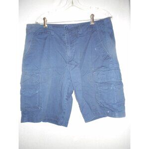 Blue twill Cargo Men's Shorts Sz 36  100% cotton